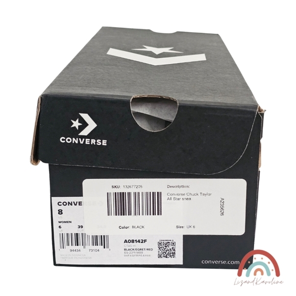 New! Converse Chuck Taylor All Star High Top Sneakers with Cherry Embroidery - Picture 16 of 16